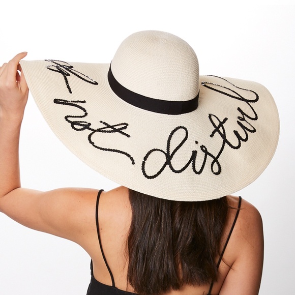 *NWT* Eugenia Kim SUNNY 'DO NOT DISTURB' TOYO SUNHAT - Picture 1 of 8